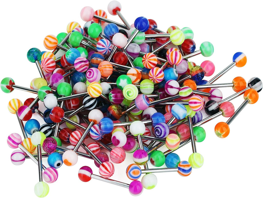  14G Tongue Rings Assorted Colors