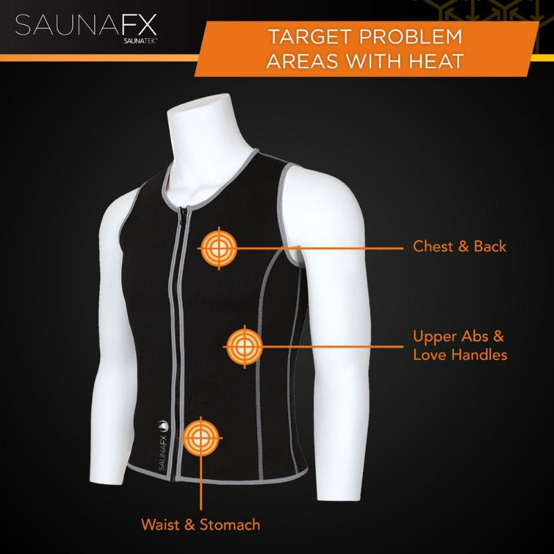  Men's Slimming Neoprene Sauna Vest with Microban Antimicrobial Product Protection