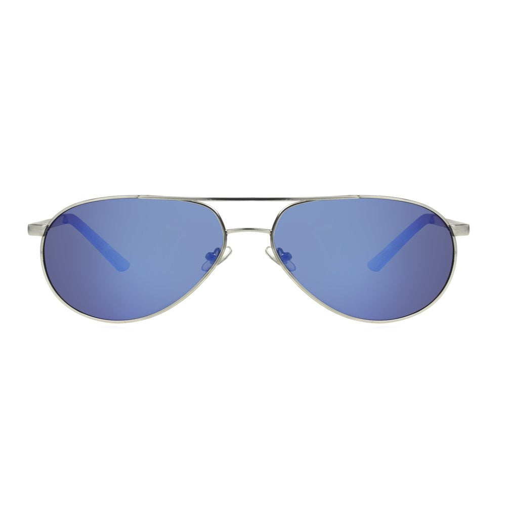 Men's Aviator Silver Sunglasses