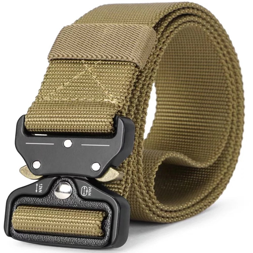 Belts for Men Nylon Belt for Hiking Golf Web Work Belt for Jeans Men'S Black Belt Adjustable Buckle