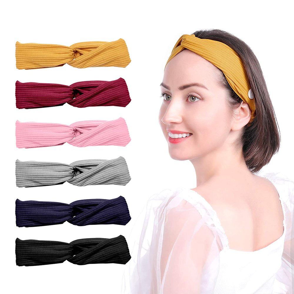 6 Pack Women Head Bands Girl Headbands Hair Bands for Yoga Outdoor Running Sports Workout