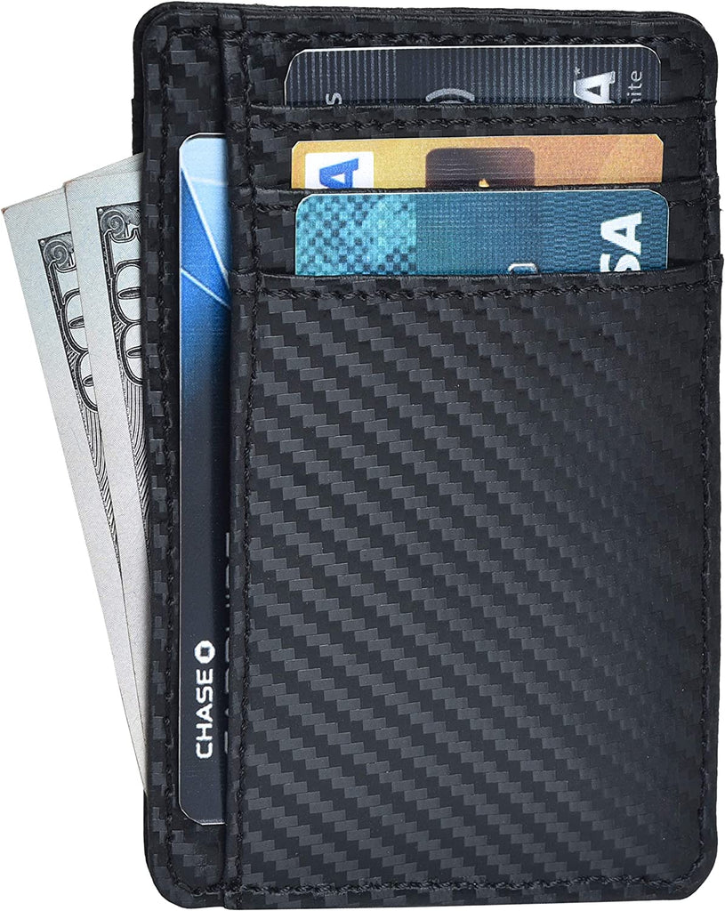 Leather Minimalist Wallet for Men & Women RFID Front Pocket Leather Card Holder Wallets