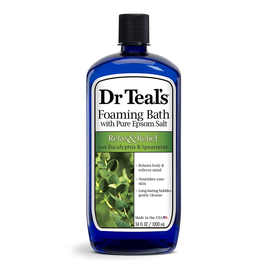 Dr. Teal'S Foaming Bath (Epsom Salt), Eucalyptus Spearmint, 34 Fluid Ounce