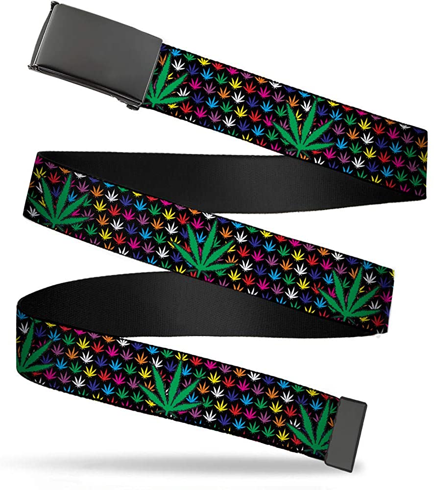 Buckle-Down Men's Web Belt Weed, Multicolor, 1.5" Wide-Fits up to 42" Pant Size