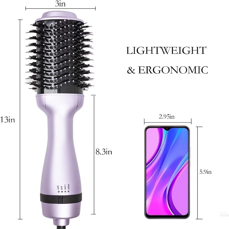 Hair Hot Air Dryer Brush & Volumizer with Negative Ionic Power
