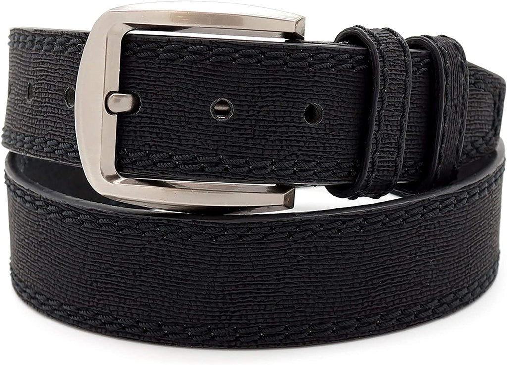 Faux Leather Double Stitched Belt 1.5" Wide (BG8262)