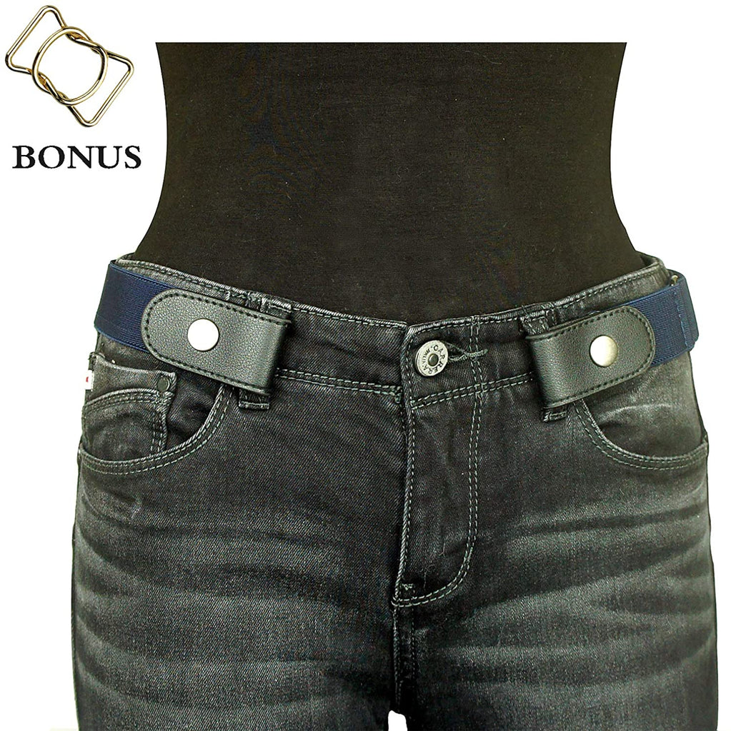 No Buckle Stretch Belt For Women/Men Elastic Waist Belt Unisex Invisible Strap for Jeans Dress Pants No Hassle No Bulge Belts
