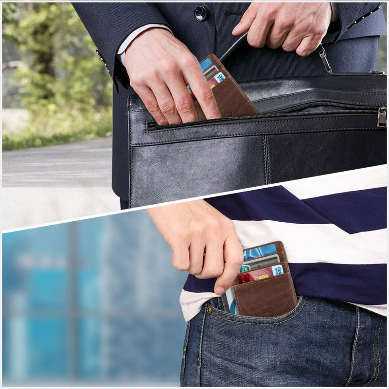 RFID Credit Card Holder Minimalist Card Cases & Money Organizers Front Pocket Wallet 