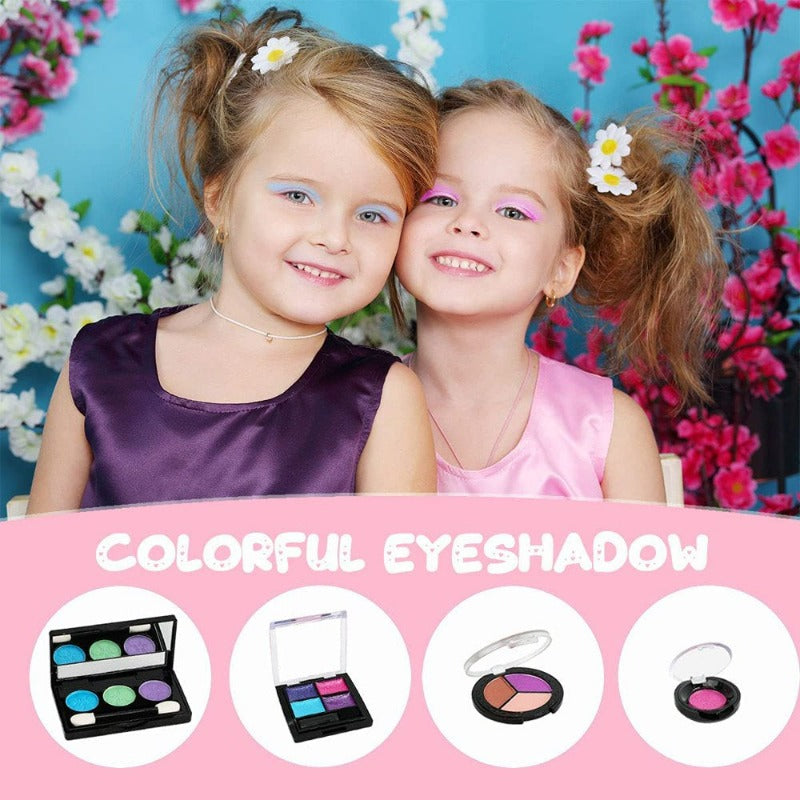 27 Piece Washable Real Makeup Kit for Kids