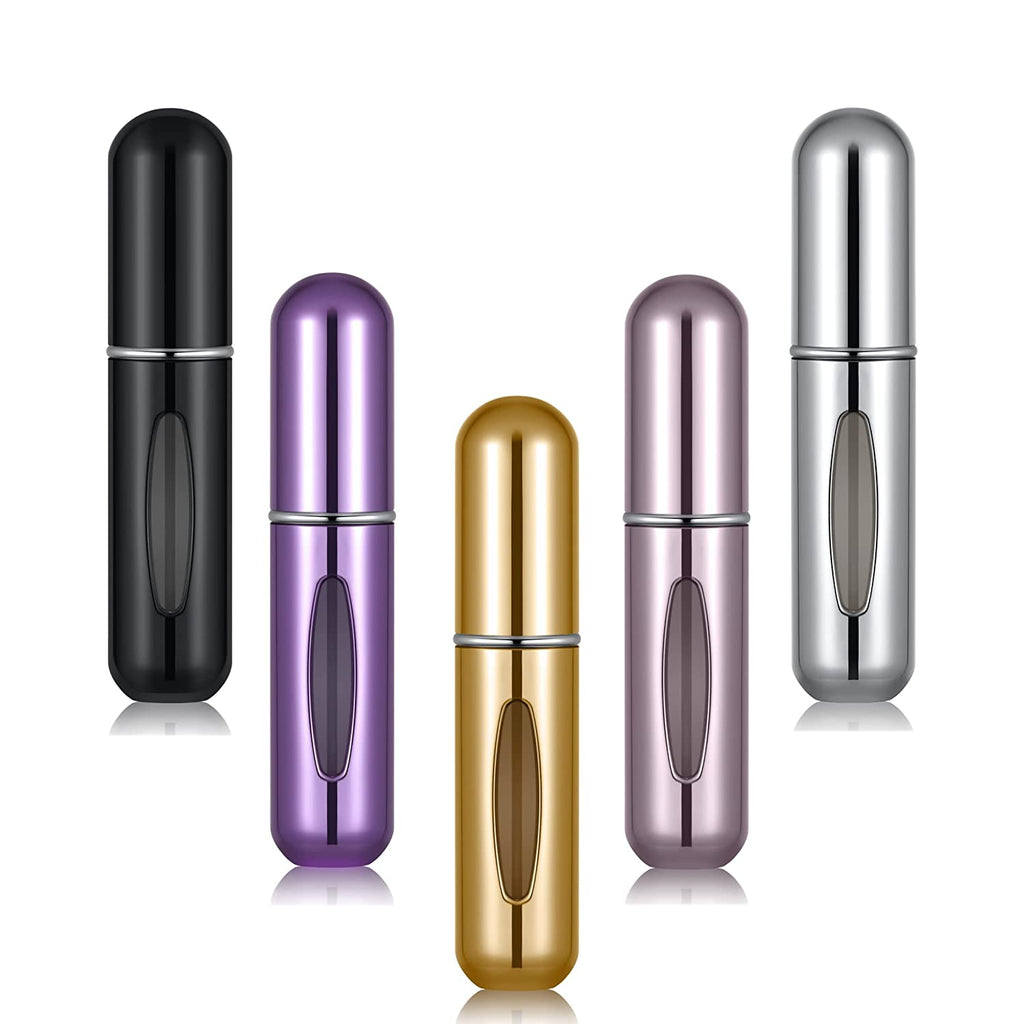 Pack of 5 - Portable Mini Refillable Perfume Atomizer Bottle Atomizer - 5Ml/0.2Oz each