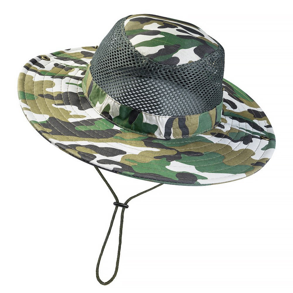 Summer Men's Panama Hat Camouflage Wide Brim Designer Bucket Hats