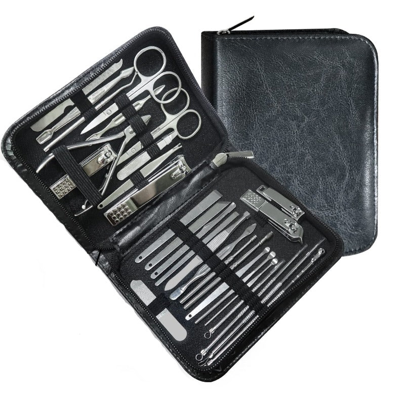 30Pcs Stainless Steel Professional Nail Manicure & Pedicure Kit 