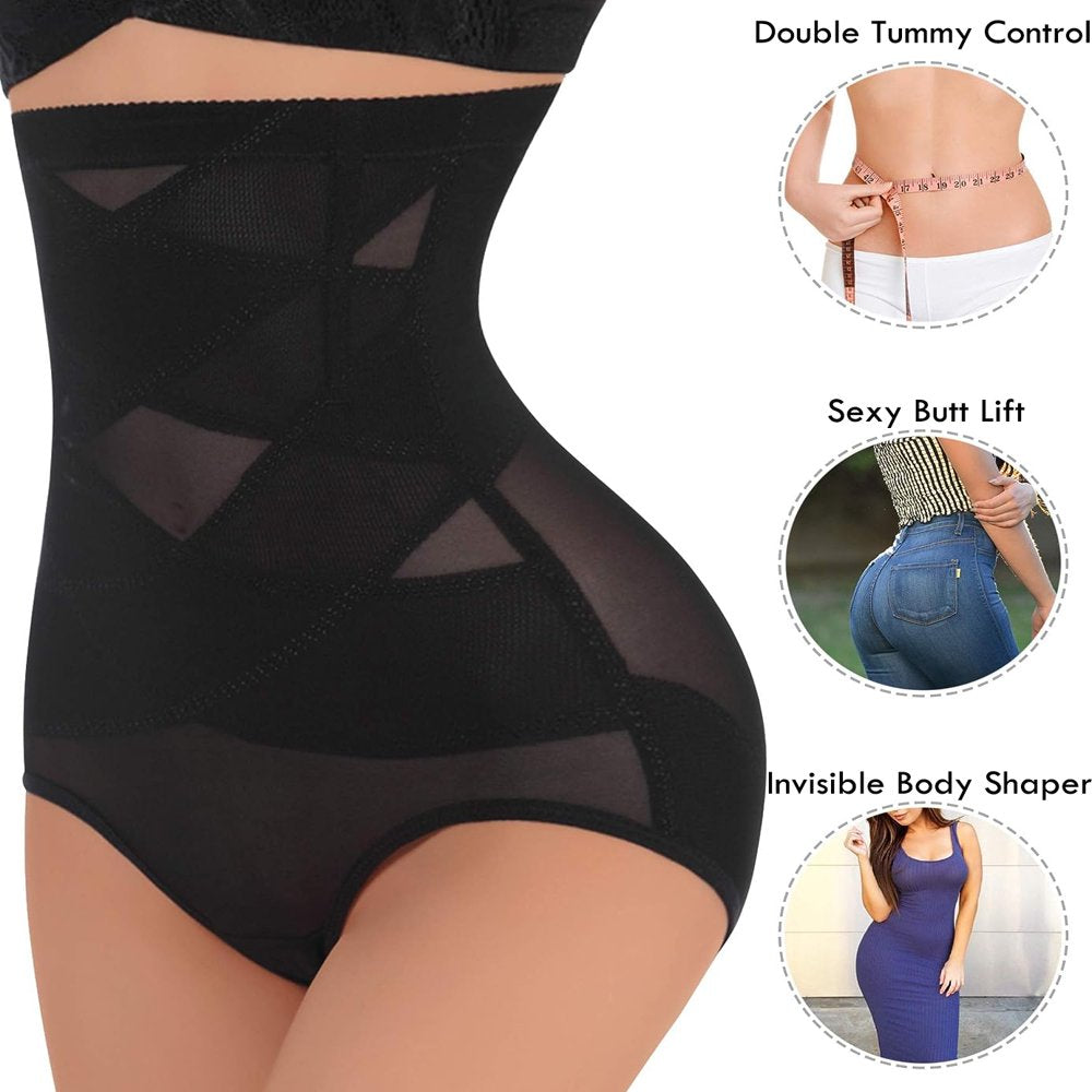 Women Butt Lifter Shapewear Hi-Waist Double Tummy Control Panty Fajas Waist Trainer Body Shaper
