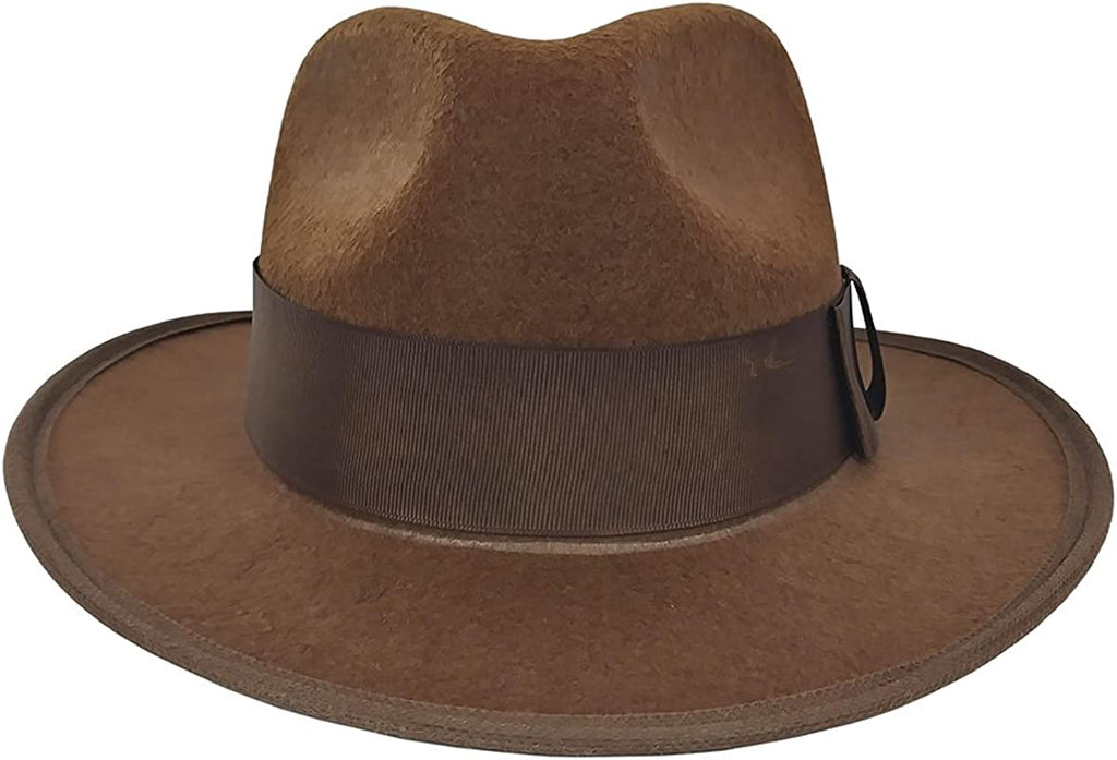 Nicky Bigs Novelties Mens Costume Accessory Adventurer Explorer Fedora Hat, Brown, One Size