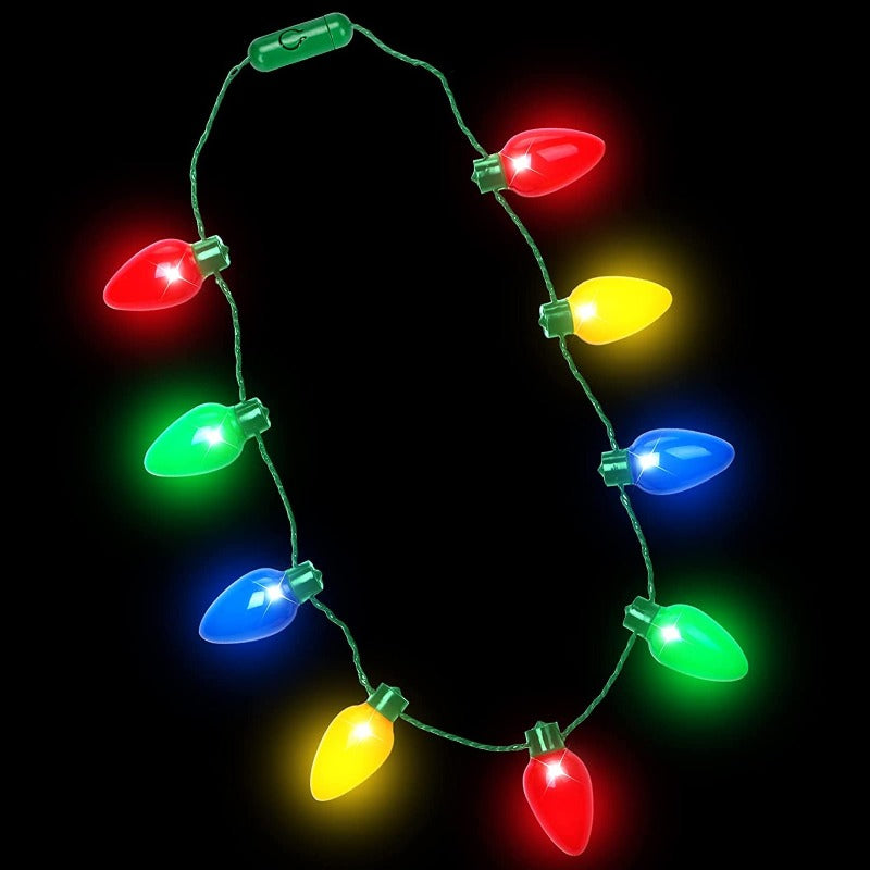 Christmas Bulb Light Up Necklace Multi Packs