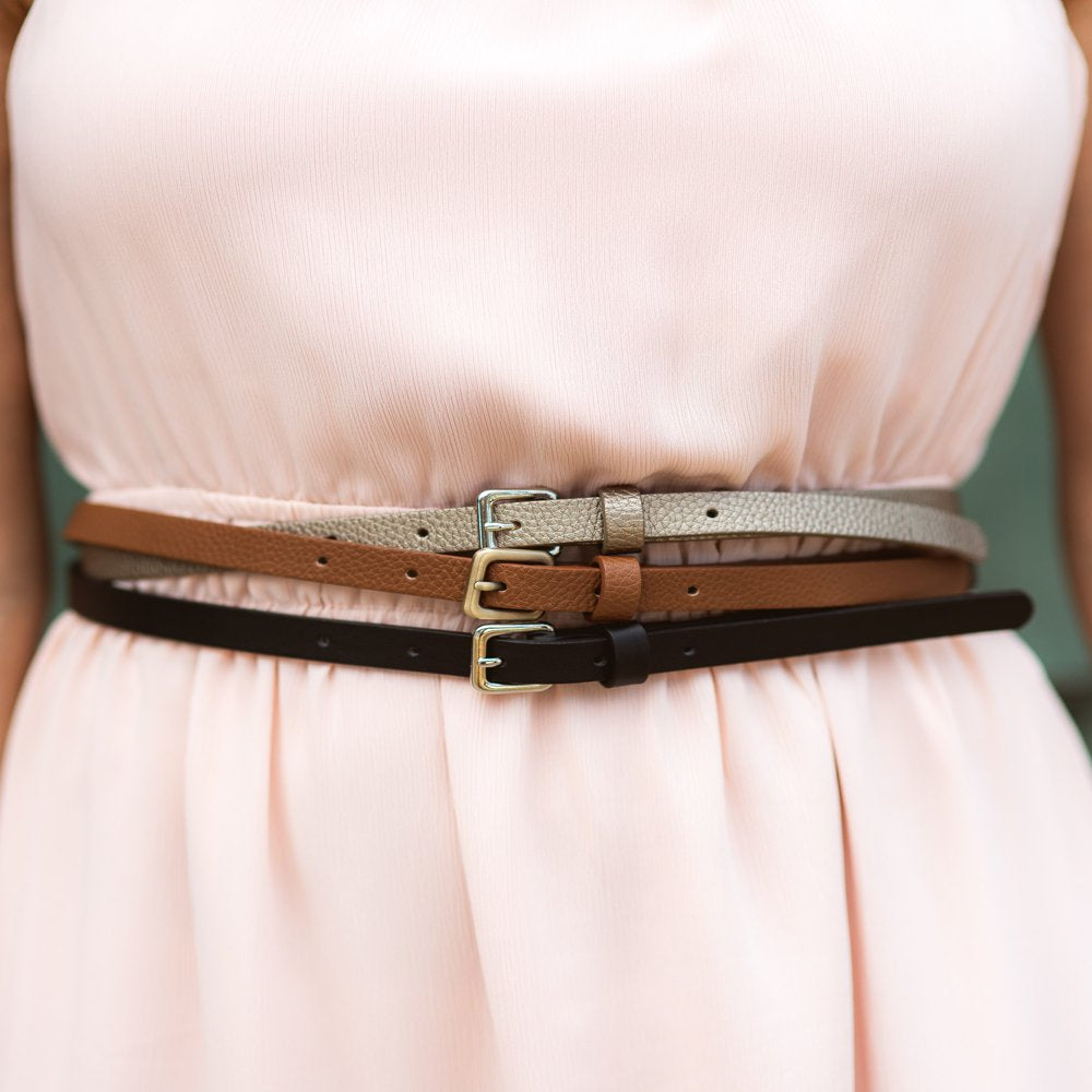  Women's 3 for 1 Skinny Belts