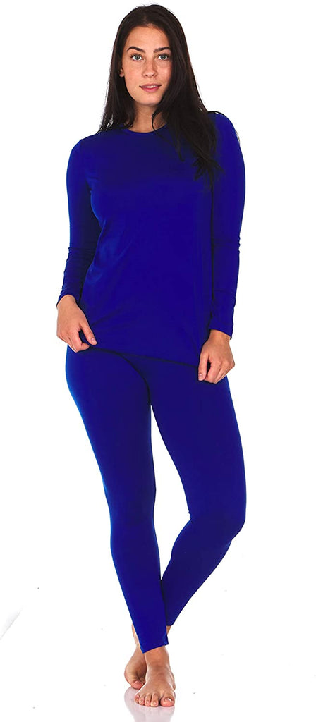 Long Johns Thermal Underwear for Women Fleece Lined Base Layer Pajama Set Cold Weather