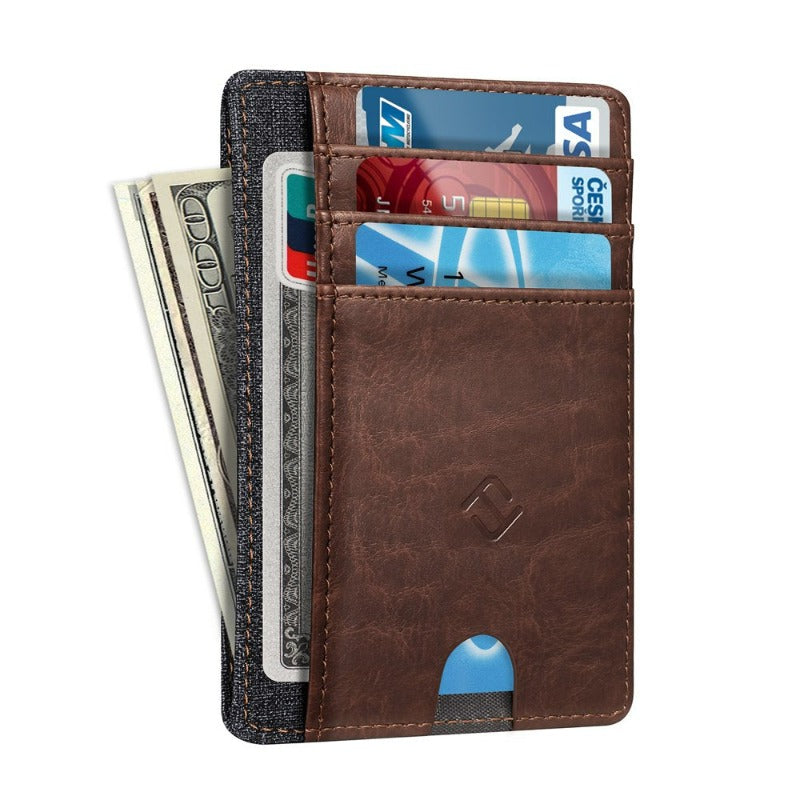 RFID Credit Card Holder Minimalist Card Cases & Money Organizers Front Pocket Wallet for Men & Women
