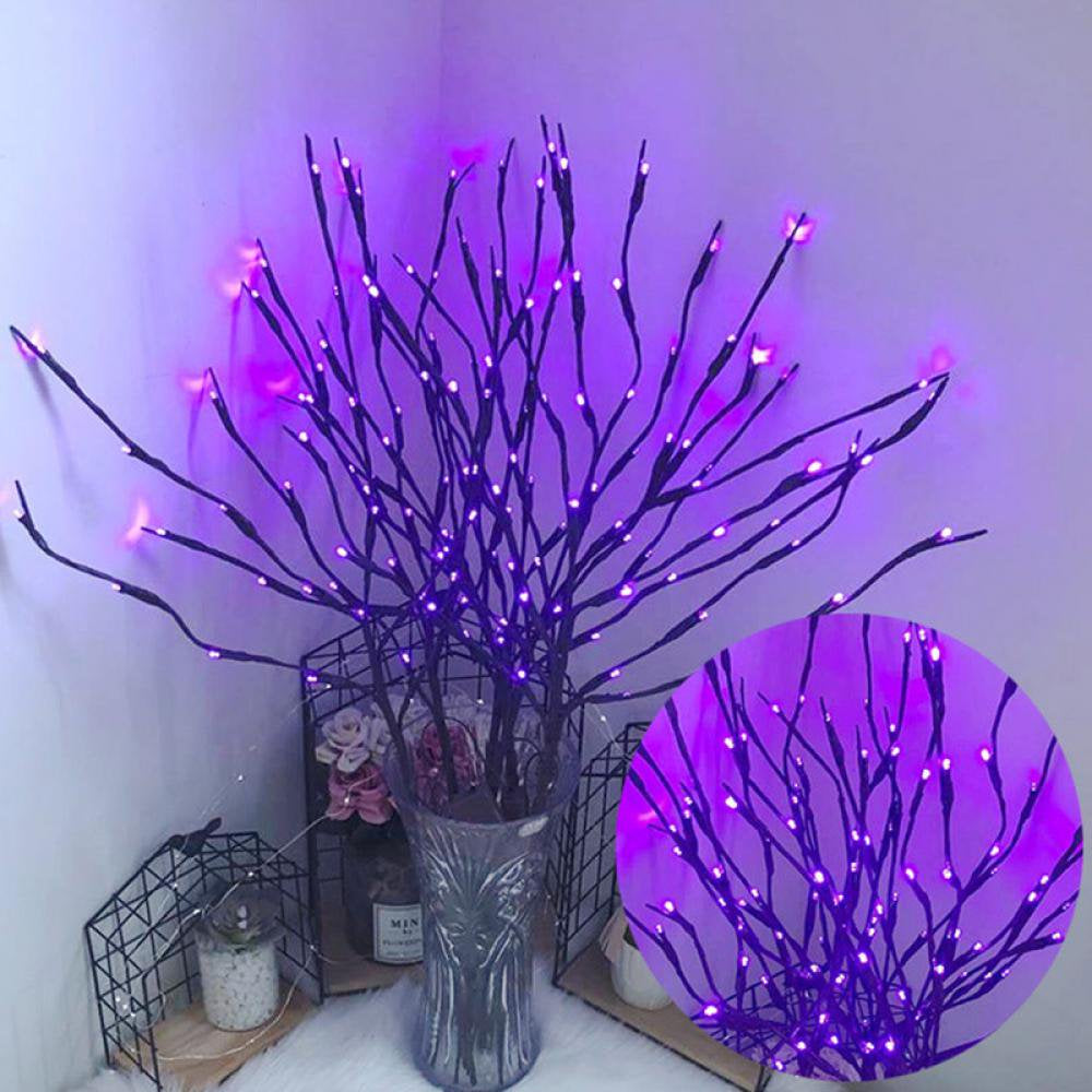 5 Pcs Set Illuminated Branches - Lighted Artificial Branches with 20 Lights - Battery Operated
