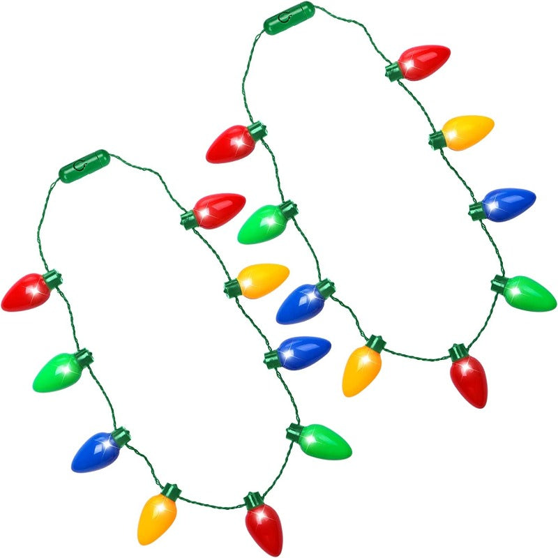 Christmas Bulb Light Up Necklace Multi Packs