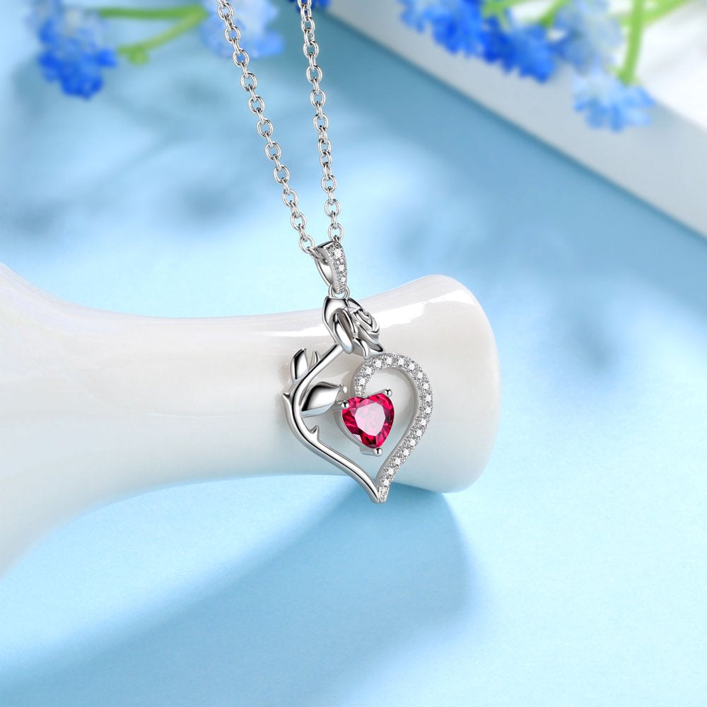 925 Sterling Silver Birthstone Necklace