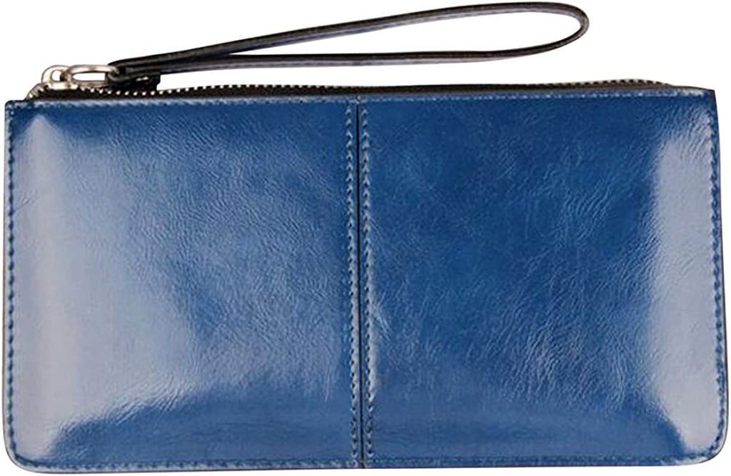 Women's Solid Color PU Leather Wristlet