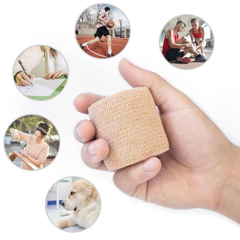 12 Pack Adhesive Bandages, Athletic Tape 2 Inches x 5 Yards, Sports Tape, Breathable, & Waterproof