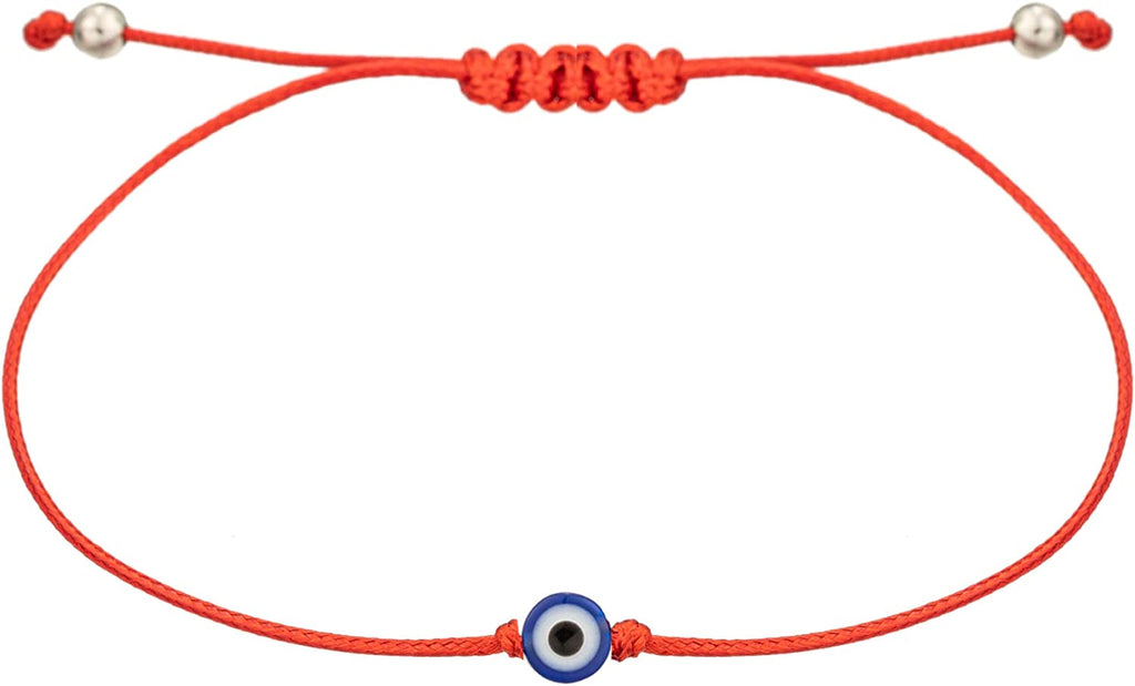 Evil Eye Anklet for Women Men Handmade Wax Rope Star Charm Ankle Bracelets for Women Men Minimalist Jewelry Adjustable