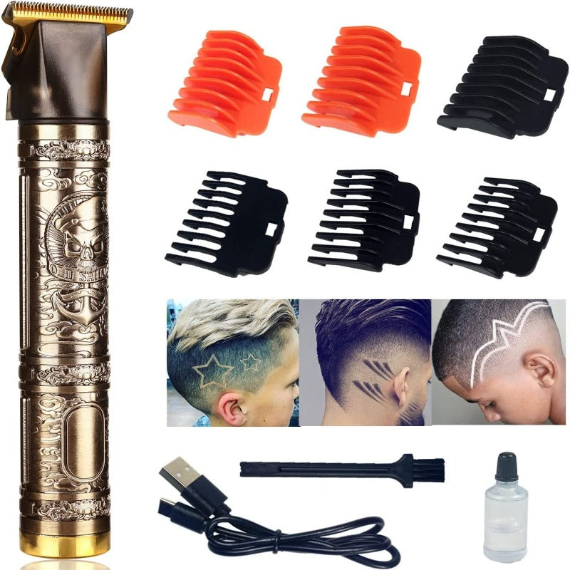 Men's Electric Cordless T Blade Trimmer - Beard Trimmer Shaver Hair Cutting Kit