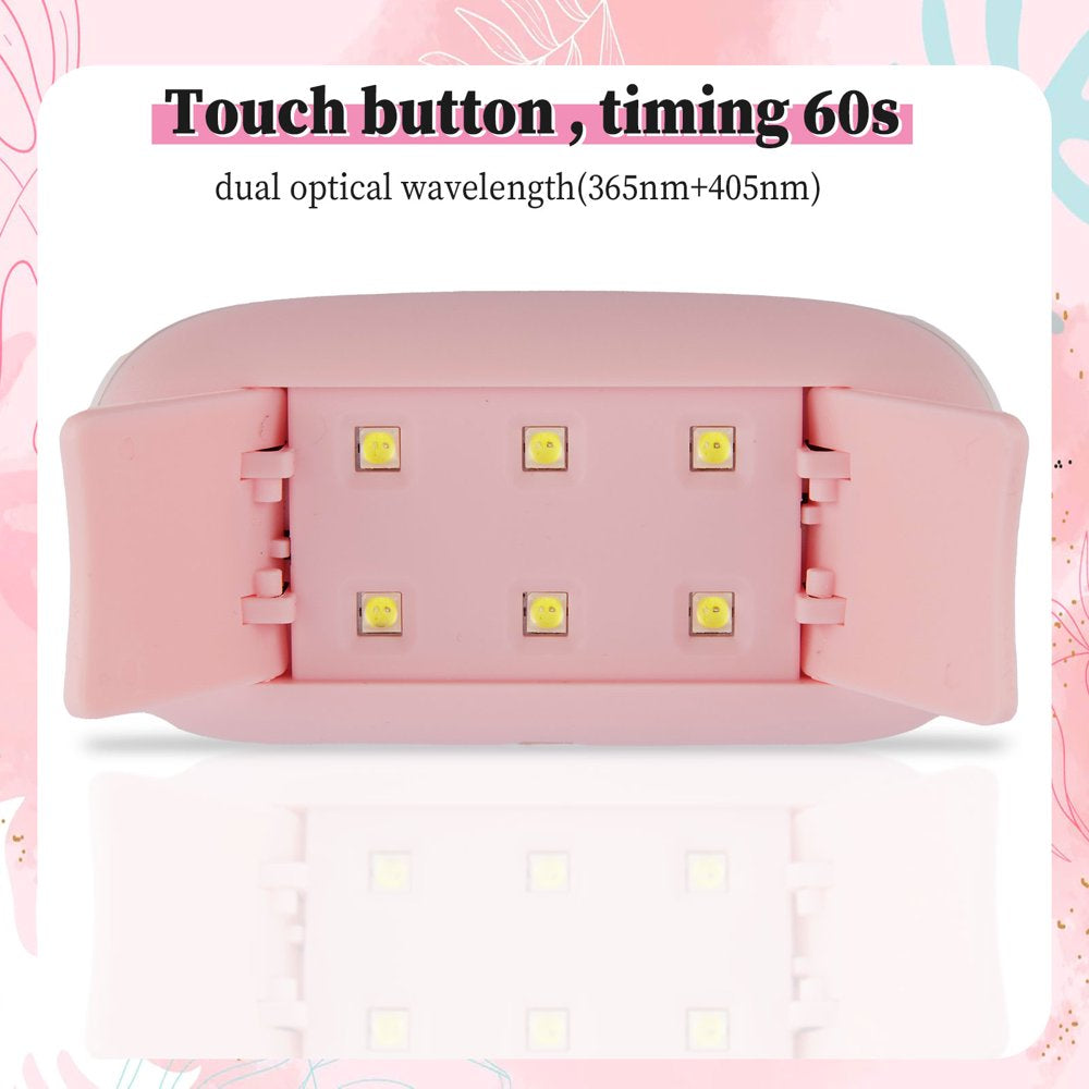 Mini UV LED Nail Lamp Portable Gel Light Mouse Shape Pocket Size Nail Dryer with USB for All Gel Polish Poly Extension