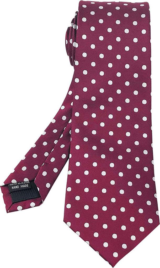 Men's Classic Polka Dot Ties Jacquard Woven Casual Handmade Daily Formal Necktie