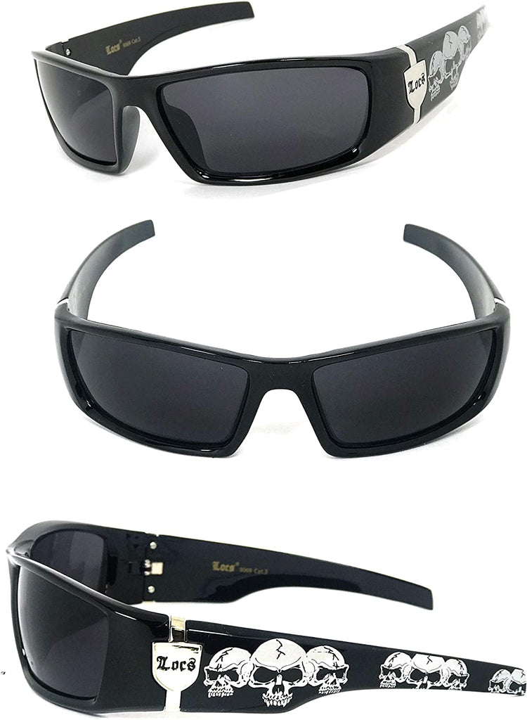 Locs Black Harcore Fly Sunglasses + Free Micro Fiber Bag (Black, Black)