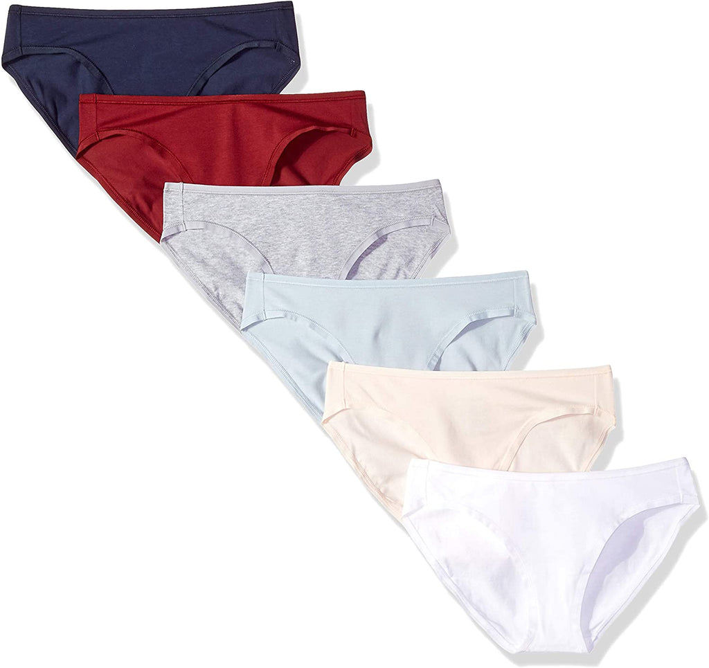 Essentials Women's Cotton Bikini Brief Underwear (Available in plus Size), Multipacks