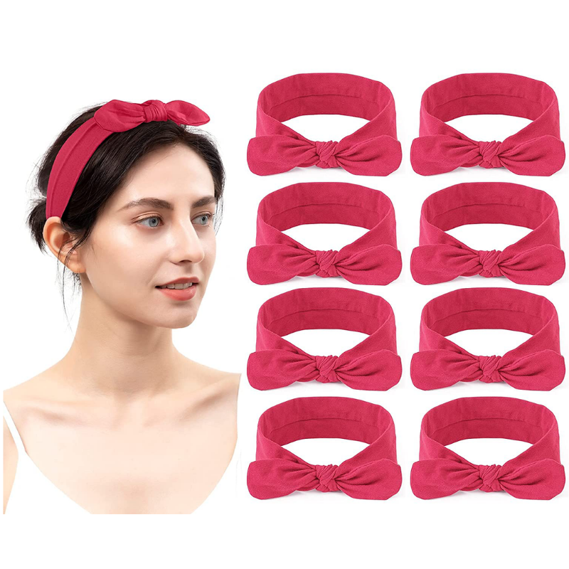 Women's 8 Piece Head Wrap Hair Bows