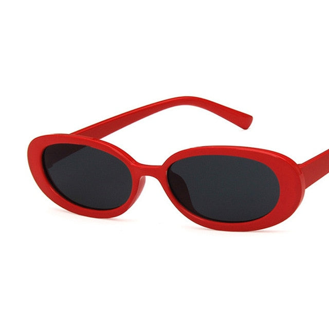 Women's UV400 Oval Retro Vintage Style Sunglasses