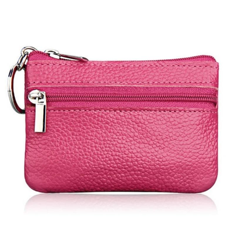 Women's Single Zip Leather Clutch Wallet