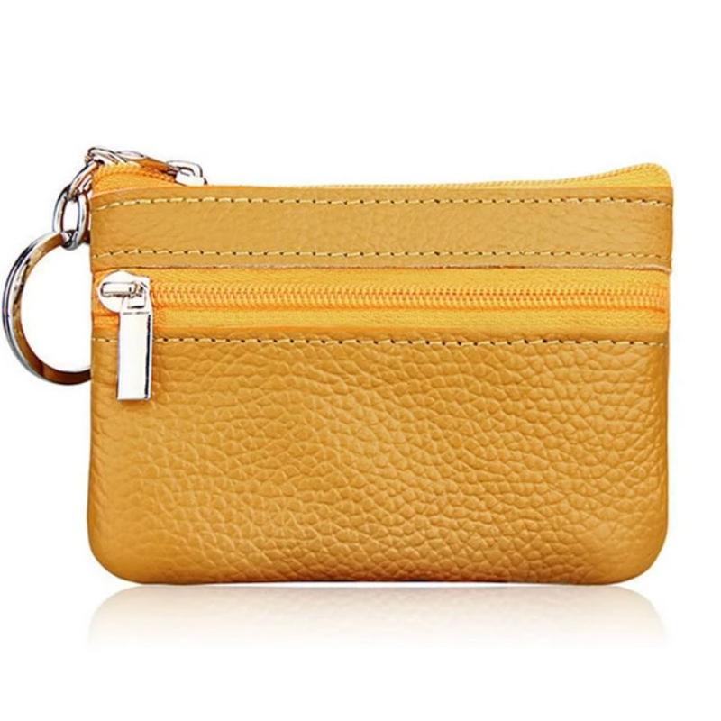 Women's Single Zip Leather Clutch Wallet