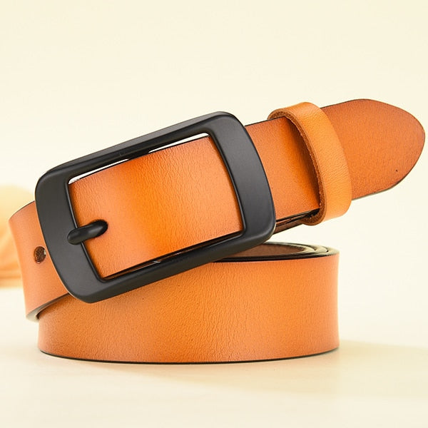 Women's Genuine Leather Pin Buckle Belt