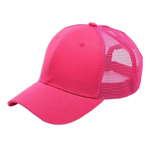 Pony Tail Hat - Hot Pink