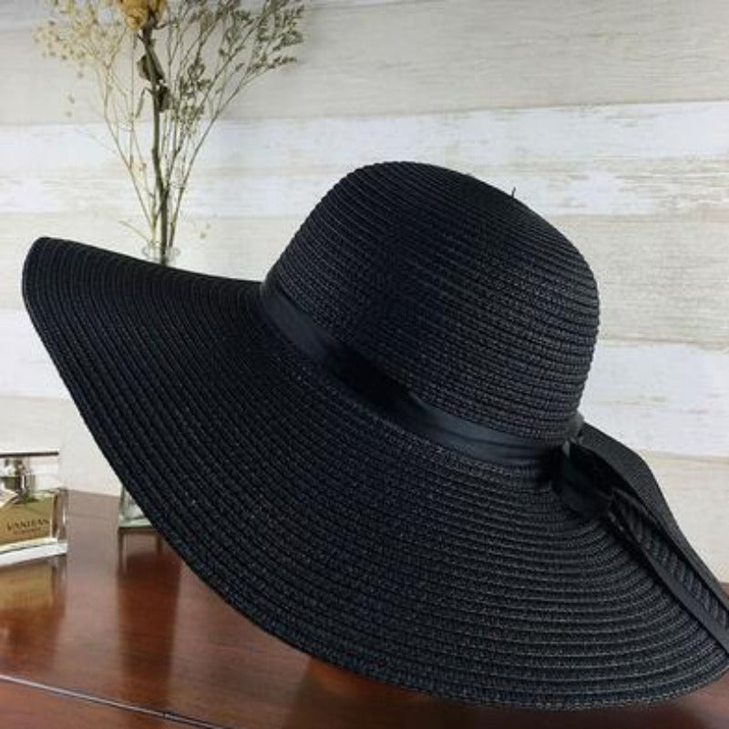 Women's Wide Brim Floppy Sun Straw Hat