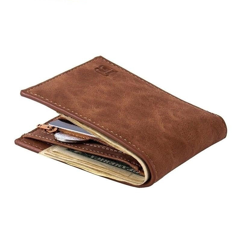 Men's Leather Wallet With Coin Bag