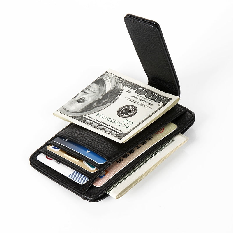 Men's Magnetic Ultra-Thin Money Clip Wallet
