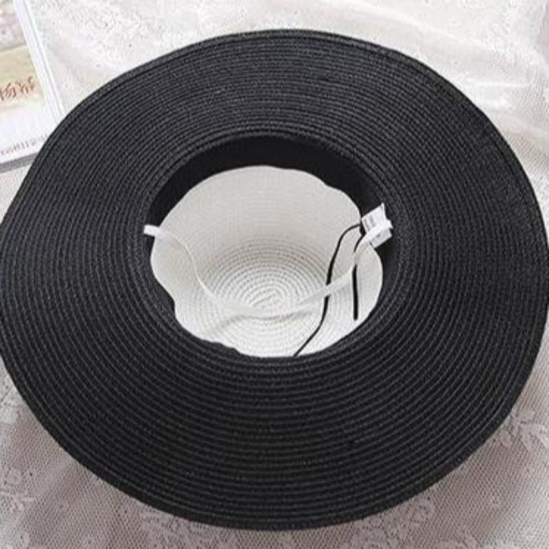Women's Striped Bowknot Summer Sun Hat