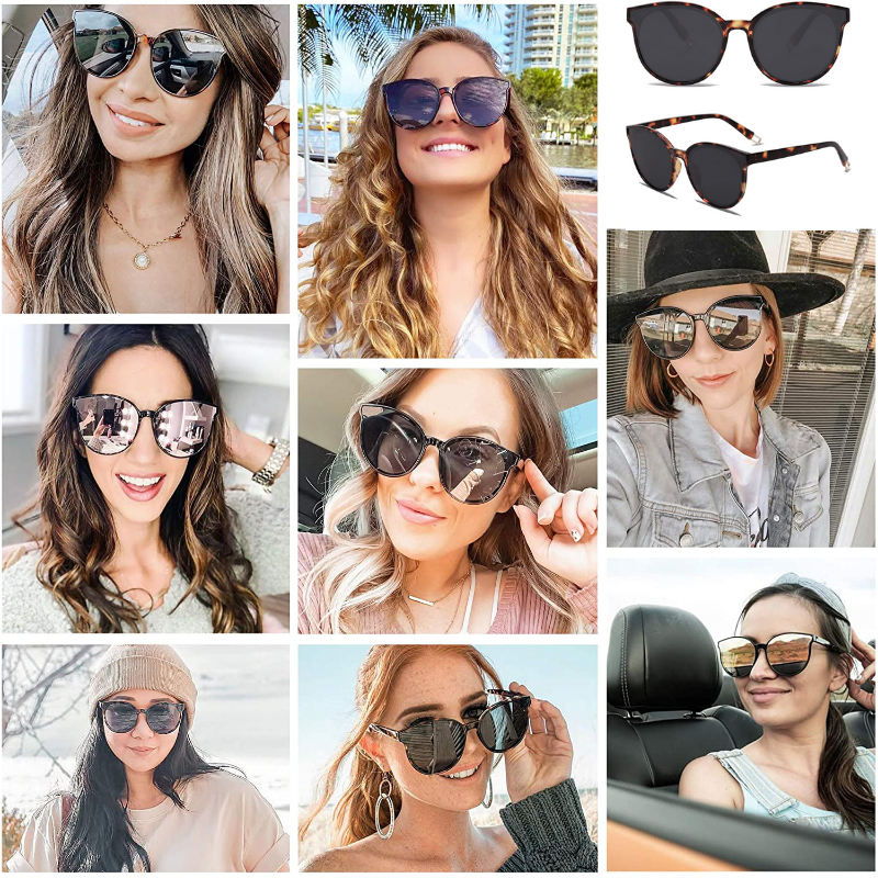 Women's Oversized Vintage Round Sunglasses