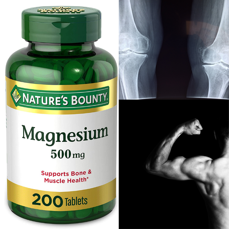 200 Count 500mg Magnesium Tablets for Bone & Muscle Health