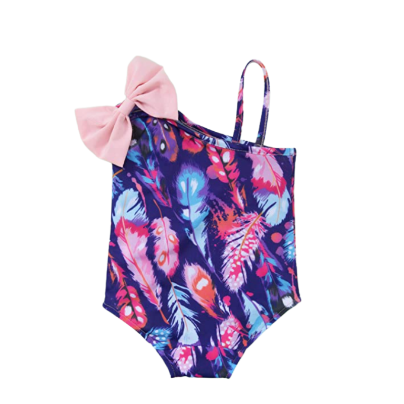 Newborn Baby Girls One Piece Ruffle Swimsuit