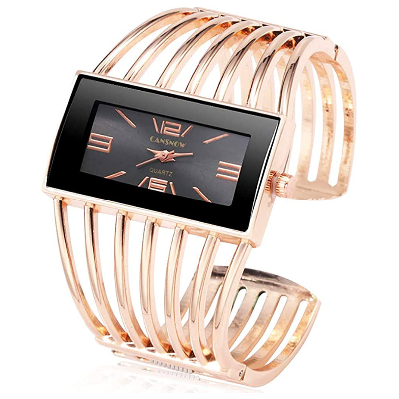 Women's Rectangular Cuff Bracelet Watch